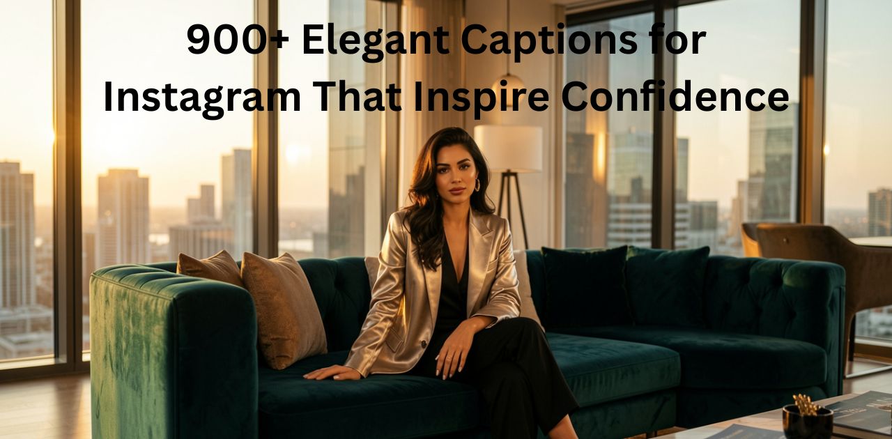 Stylish woman posing confidently in a classy outfit with a luxury aesthetic, perfect for representing 900+ Elegant Captions for Instagram That Inspire Confidence with graceful fashion, bold attitude, and modern Instagram vibes.