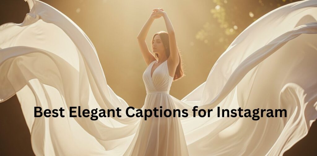 Best Elegant Captions for Instagram’ in modern typography on a soft aesthetic background.