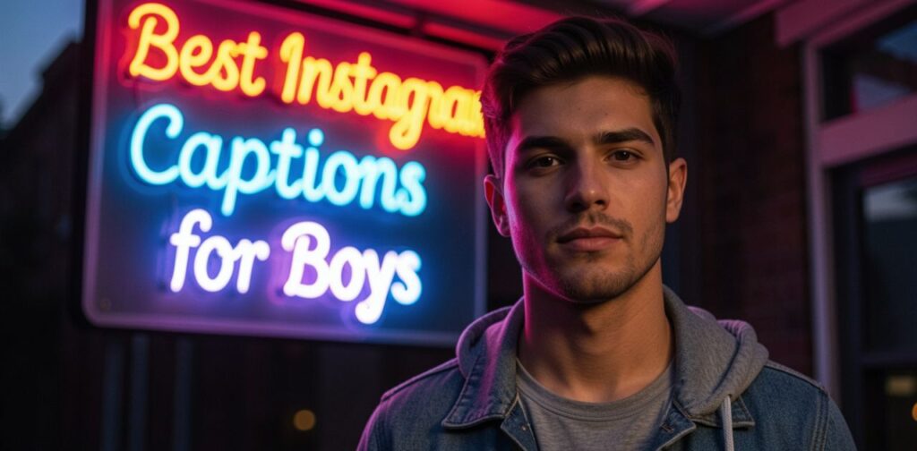 Best Instagram Captions for Boys’ on a modern background.