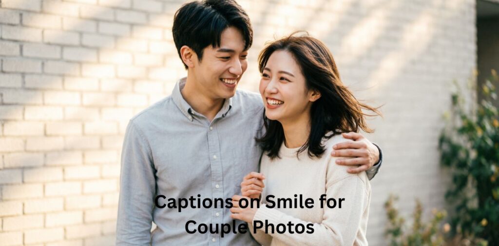 Couple smiling together in romantic pose representing love and happiness