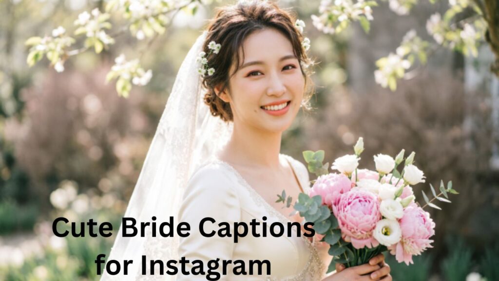 Cute bride smiling in wedding dress with joyful moments, romantic vibes, elegant makeup, bridal glow, and beautiful wedding memories.