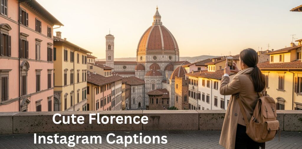 A collection of cute Florence Instagram captions inspired by the charming streets, romantic vibes, and colorful beauty of Florence, Italy, perfect for sweet and aesthetic travel photos.