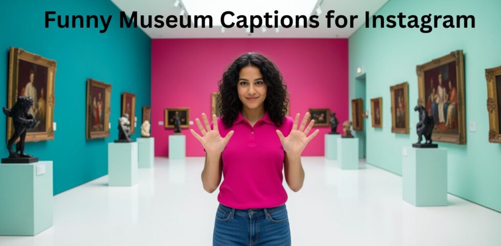 A funny collection of museum captions for Instagram featuring witty, playful, and humorous lines perfect for museum selfies, art exhibits, and creative gallery photo posts.