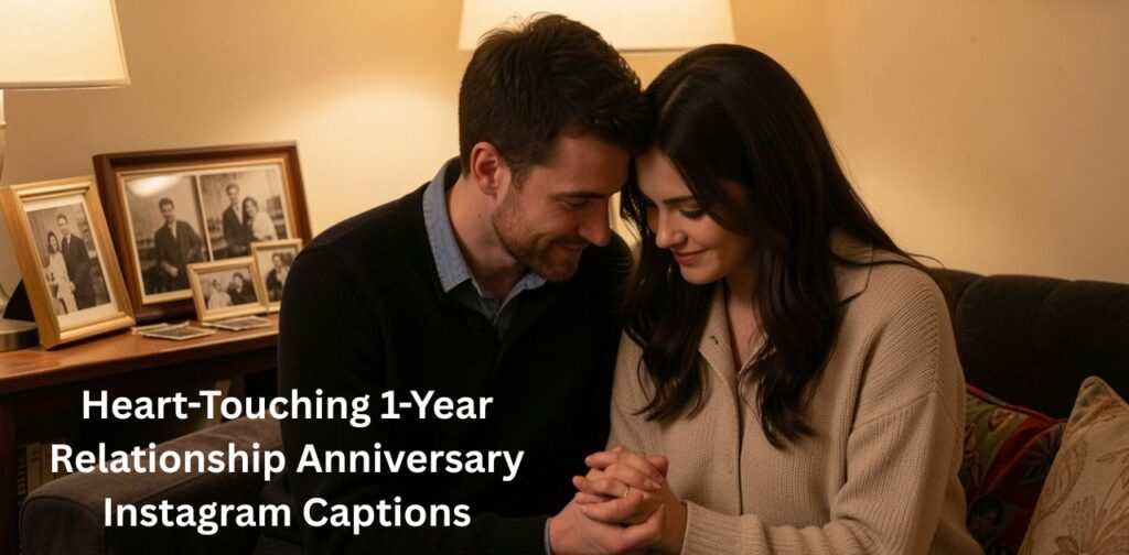 Heart-touching 1-year relationship anniversary Instagram captions celebrating deep love, emotional bond, and one year of unforgettable memories together