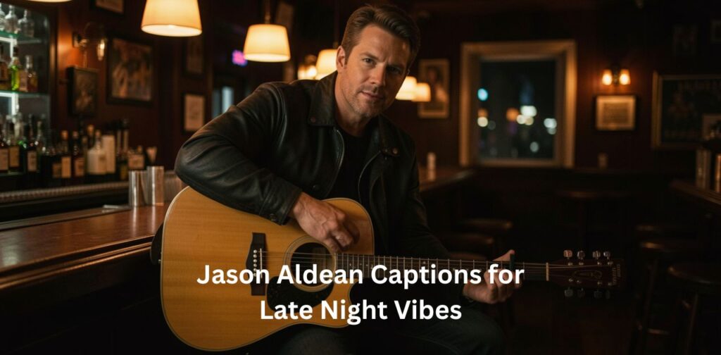 Late night vibe captions inspired by Jason Aldean country music style