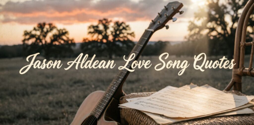 Jason Aldean love song quotes featuring romantic, heartfelt, and emotional lyrics-inspired captions for Instagram posts and special moments