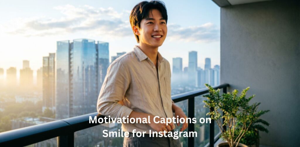 Confident person smiling with positive and motivational vibe