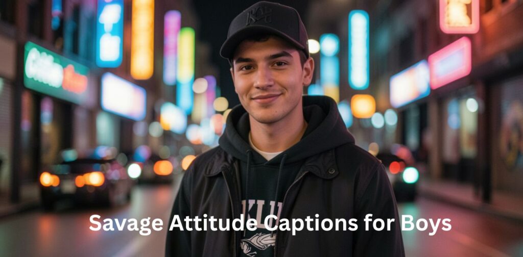 Collection of savage attitude captions for boys with strong and fearless vibes