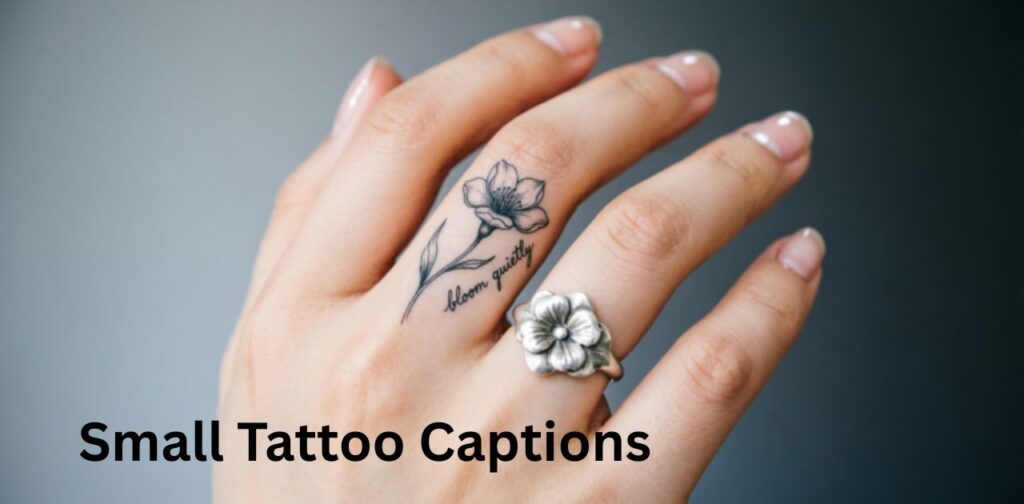 Close-up of small delicate tattoo on wrist with aesthetic vibe for Small Tattoo Captions inspiration