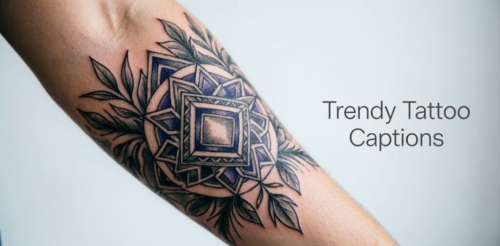 Trendy captions for tattoos that stand out on social media