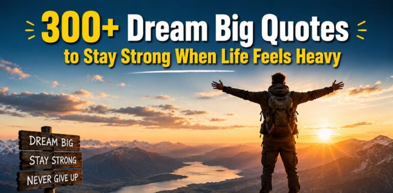 300+ Dream Big Quotes to Stay Strong When Life Feels Heavy