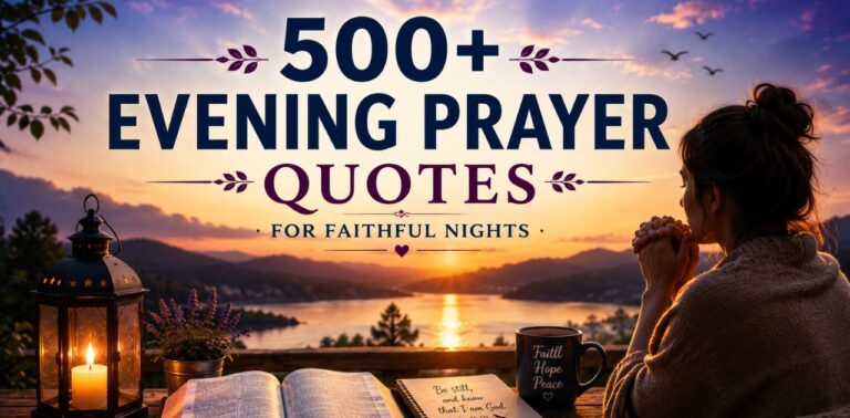 500+ evening prayer quotes with images to end your day with faith and peace.