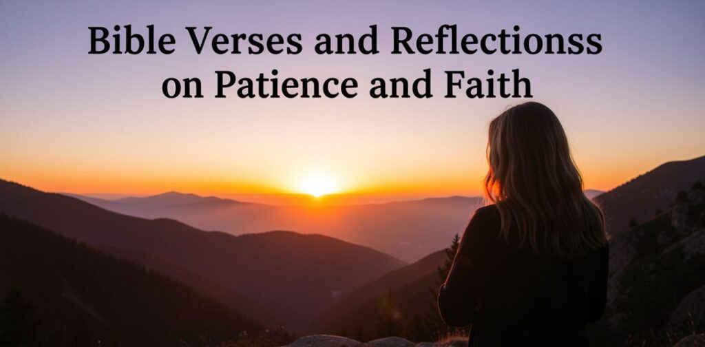 Bible verses and reflections on patience and faith for spiritual strength, hope, peace, and trust in God.