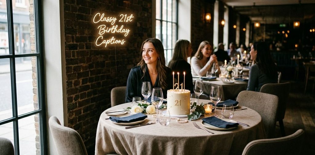 Classy 21st Birthday Captions for Instagram with elegant and stylish ideas for celebrating a 21st birthday.