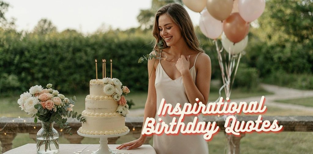 Inspirational Birthday Quotes with uplifting and meaningful ideas for celebrating a special birthday.