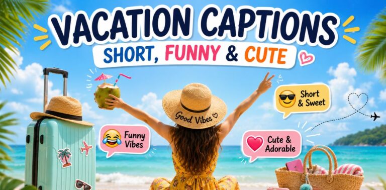 Vacation Captions for Instagram – Short, Funny & Cute